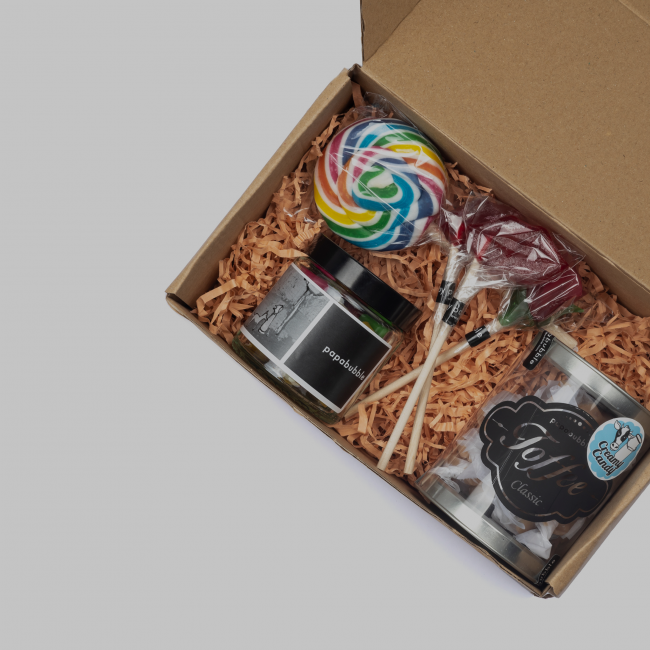 Caja regalo caramelos artesanales personalizados CAJA GO